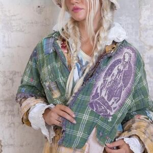 Magnolia Pearl Green Plaid Jacket